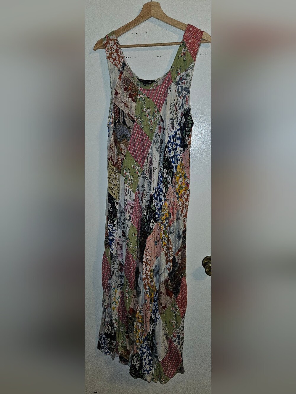 Patchwork Floral Maxi Skirt in Multicolor